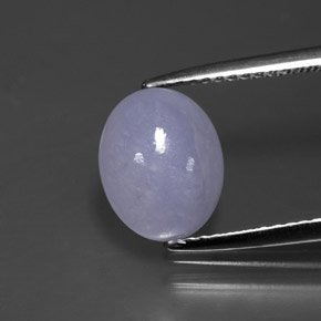 2,90 ctw natürlicher blauer Jadeit, Oval Schliff, Lichtundurchlässig