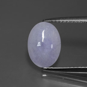 1,99 ctw natürlicher blauer Jadeit, Oval Schliff, Lichtundurchlässig