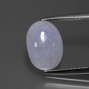 3,28 ctw natürlicher blauer Jadeit, Oval Schliff, Lichtundurchlässig