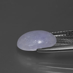 3,28 ctw natürlicher blauer Jadeit, Oval Schliff, Lichtundurchlässig
