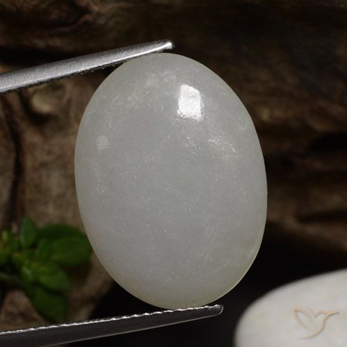 12.37ct Natürlicher Mittelgrau Jadeit, Oval, Lichtdurchlässig