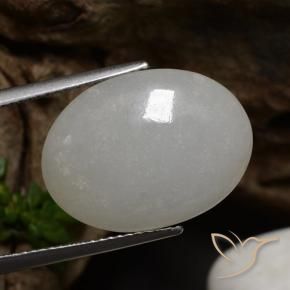 9,17 ctw natürlicher Mittelgrau Jadeit, Oval, Lichtdurchlässig