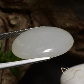 9,17 ctw natürlicher Mittelgrau Jadeit, Oval, Lichtdurchlässig