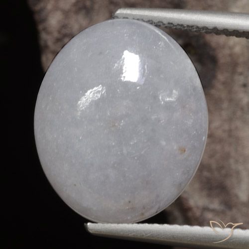 11.71ct Natürlicher Mittelgrau Jadeit, Oval, Lichtdurchlässig