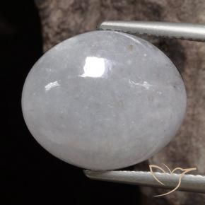9,17 ctw natürlicher Mittelgrau Jadeit, Oval, Lichtdurchlässig