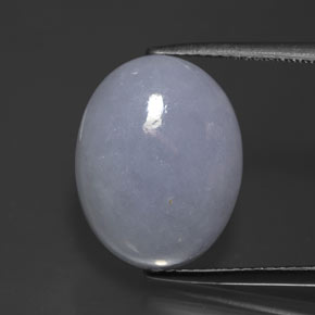 12,87 ctw natürlicher blauer Jadeit, Oval Schliff, Lichtundurchlässig