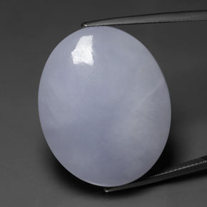 53,76 ctw natürlicher blauer Jadeit, Oval Schliff, Lichtundurchlässig