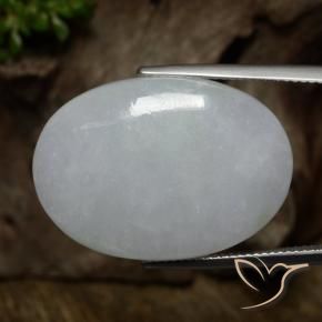 9,17 ctw natürlicher Mittelgrau Jadeit, Oval, Lichtdurchlässig