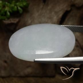 9,17 ctw natürlicher Mittelgrau Jadeit, Oval, Lichtdurchlässig