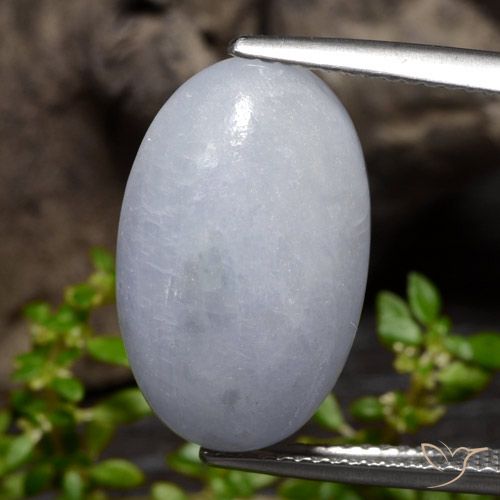 12.71ct Natürlicher Hellgrau Jadeit, Oval, Lichtundurchlässig
