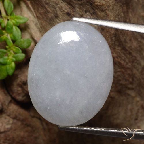 12.25ct Natürlicher Mittelgrau Jadeit, Oval, Lichtdurchlässig