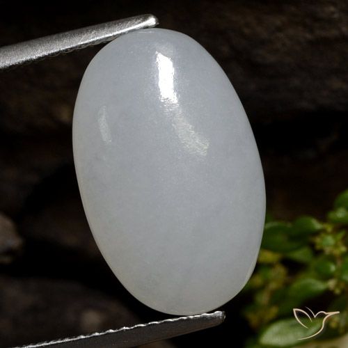 7.83ct Natürlicher Mittelgrau Jadeit, Oval, Lichtdurchlässig