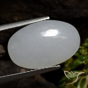 9,17 ctw natürlicher Mittelgrau Jadeit, Oval, Lichtdurchlässig