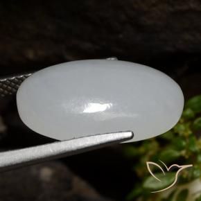 9,17 ctw natürlicher Mittelgrau Jadeit, Oval, Lichtdurchlässig