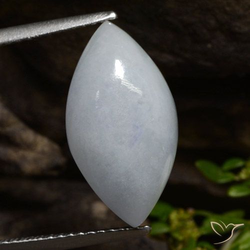 6.90ct Natürlicher Hellgrau Jadeit, Marquise, Lichtdurchlässig