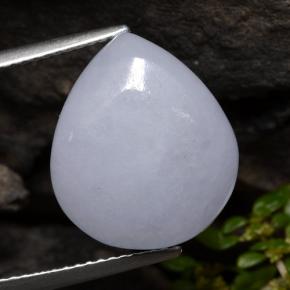 12,96 ctw natürlicher violetter Jadeit, Birnenform, Lichtdurchlässig