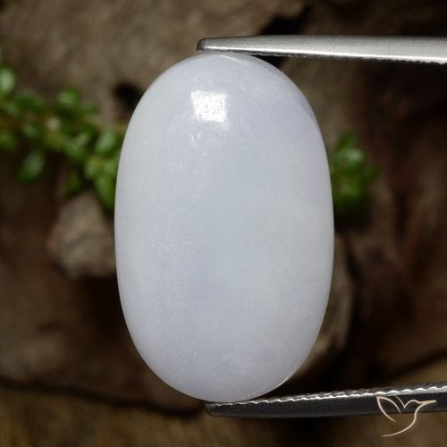 17.61ct Natürlicher Hellgrau Jadeit, Oval, Lichtdurchlässig
