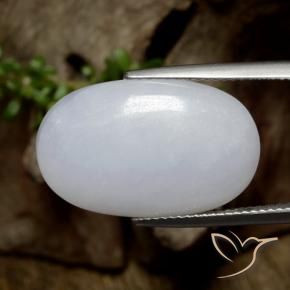9,17 ctw natürlicher Hellgrau Jadeit, Oval, Lichtdurchlässig