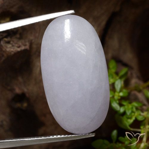 22.77ct Natürlicher Grau Jadeit, Oval, Lichtdurchlässig