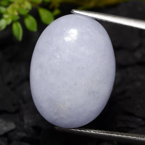 16,31 ctw natürlicher violetter Jadeit, Oval Schliff, Lichtdurchlässig