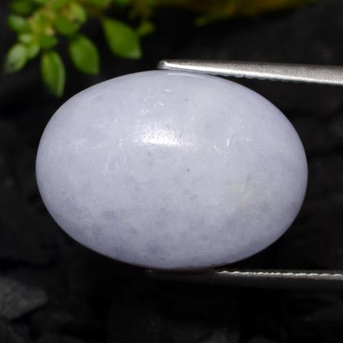16,31 ctw natürlicher violetter Jadeit, Oval Schliff, Lichtdurchlässig