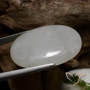 9,17 ctw natürlicher Mittelgrau Jadeit, Oval, Lichtdurchlässig