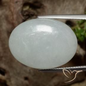 9,17 ctw natürlicher Mittelgrau Jadeit, Oval, Lichtdurchlässig