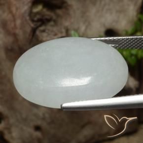 9,17 ctw natürlicher Mittelgrau Jadeit, Oval, Lichtdurchlässig