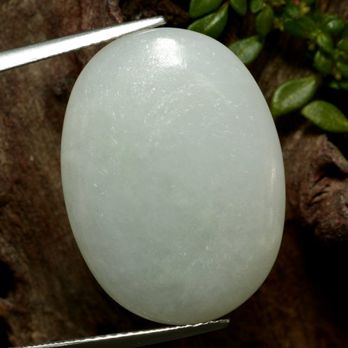 24,22 ctw natürlicher grüner Jadeit, Oval Schliff, Lichtdurchlässig