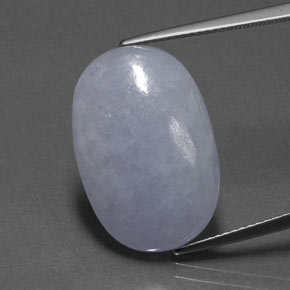 17,68 ctw natürlicher blauer Jadeit, Oval Schliff, Lichtdurchlässig