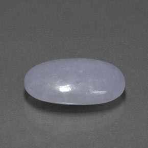 17,68 ctw natürlicher blauer Jadeit, Oval Schliff, Lichtdurchlässig