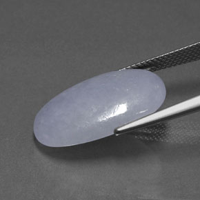 17,68 ctw natürlicher blauer Jadeit, Oval Schliff, Lichtdurchlässig