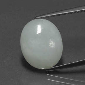 7,49 ctw natürlicher grüner Jadeit, Oval Schliff, Lichtundurchlässig