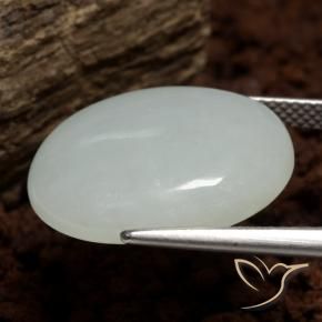 9,17 ctw natürlicher Graugrün Jadeit, Oval, Lichtdurchlässig