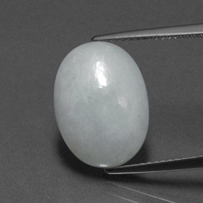8,44 ctw natürlicher grüner Jadeit, Oval Schliff, Lichtundurchlässig