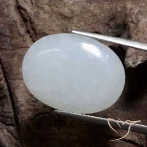 9,17 ctw natürlicher Bläuliches Grau Jadeit, Oval, Lichtdurchlässig