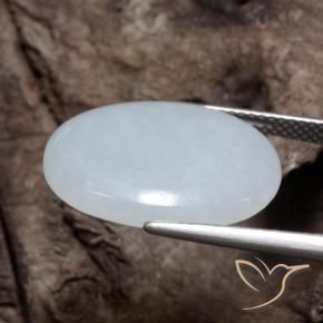 9,17 ctw natürlicher Bläuliches Grau Jadeit, Oval, Lichtdurchlässig