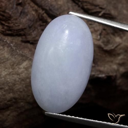 11.00ct Natürlicher Hellgrau Jadeit, Oval, Lichtdurchlässig