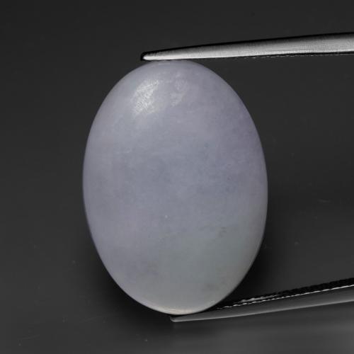 20,43 ctw natürlicher violetter Jadeit, Oval Schliff, Lichtundurchlässig