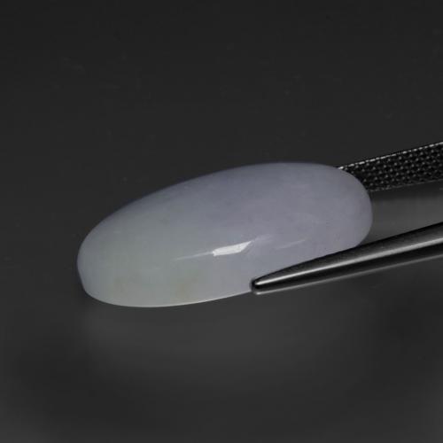 20,43 ctw natürlicher violetter Jadeit, Oval Schliff, Lichtundurchlässig