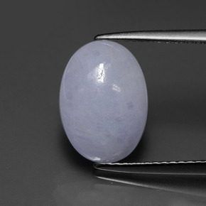 4,23 ctw natürlicher blauer Jadeit, Oval Schliff, Lichtdurchlässig