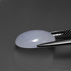 4,23 ctw natürlicher blauer Jadeit, Oval Schliff, Lichtdurchlässig