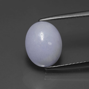 4,07 ctw natürlicher blauer Jadeit, Oval Schliff, Lichtundurchlässig