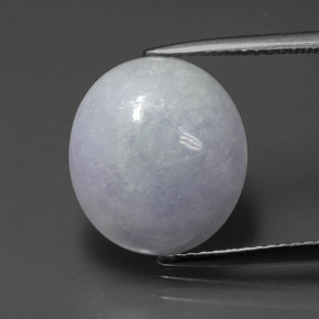 6,53 ctw natürlicher blauer Jadeit, Oval Schliff, Lichtdurchlässig