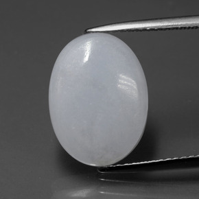 4,62 ctw natürlicher blauer Jadeit, Oval Schliff, Lichtdurchlässig