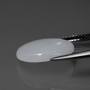 4,62 ctw natürlicher blauer Jadeit, Oval Schliff, Lichtdurchlässig