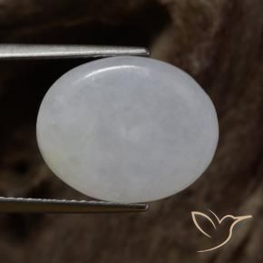 9,17 ctw natürlicher Mittelgrau Jadeit, Oval, Lichtdurchlässig
