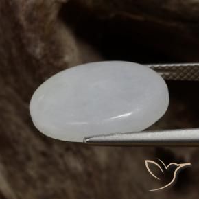 9,17 ctw natürlicher Mittelgrau Jadeit, Oval, Lichtdurchlässig