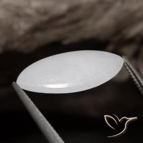 9,17 ctw natürlicher gräulich-weiß Jadeit, Marquise, Lichtdurchlässig