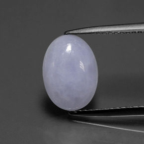 2,53 ctw natürlicher blauer Jadeit, Oval Schliff, Lichtdurchlässig